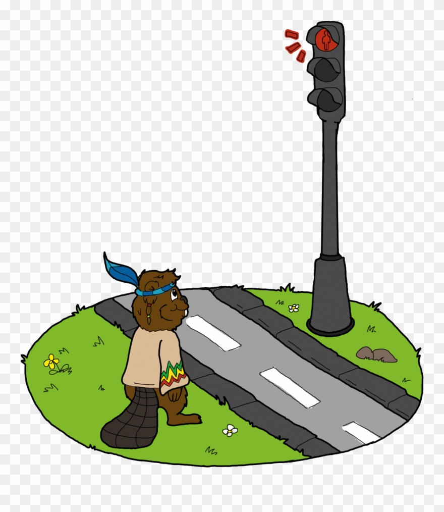 Wenn Die Ampel Rot Leuchtet, Kann Man Schnell Über - Cartoon Clipart