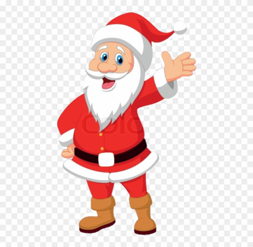 2018 - Severalpens - - Santa With A Gift Cartoon Clipart