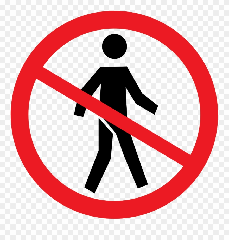 File - Pictogram Pedestrian - Svg - Traffic Signs No Entry Clipart