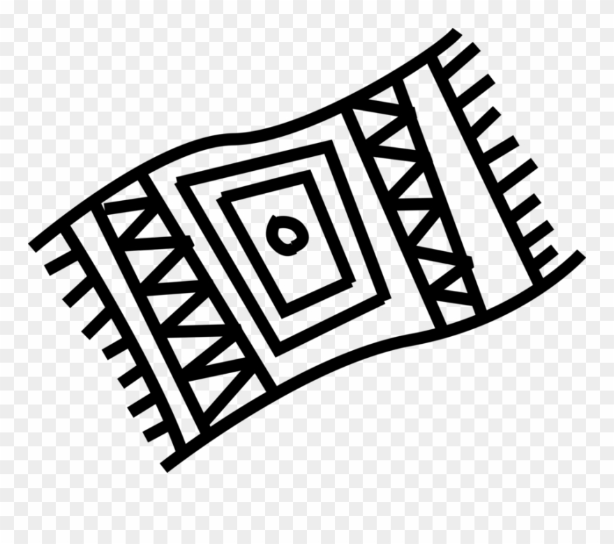 Blanket Vector Black And White Clip Black And White - Rug - Png Download