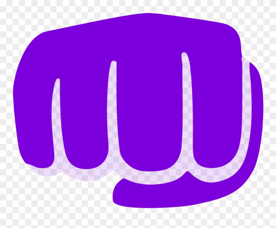 Fist Bumps - Purple Fist Bump Clipart