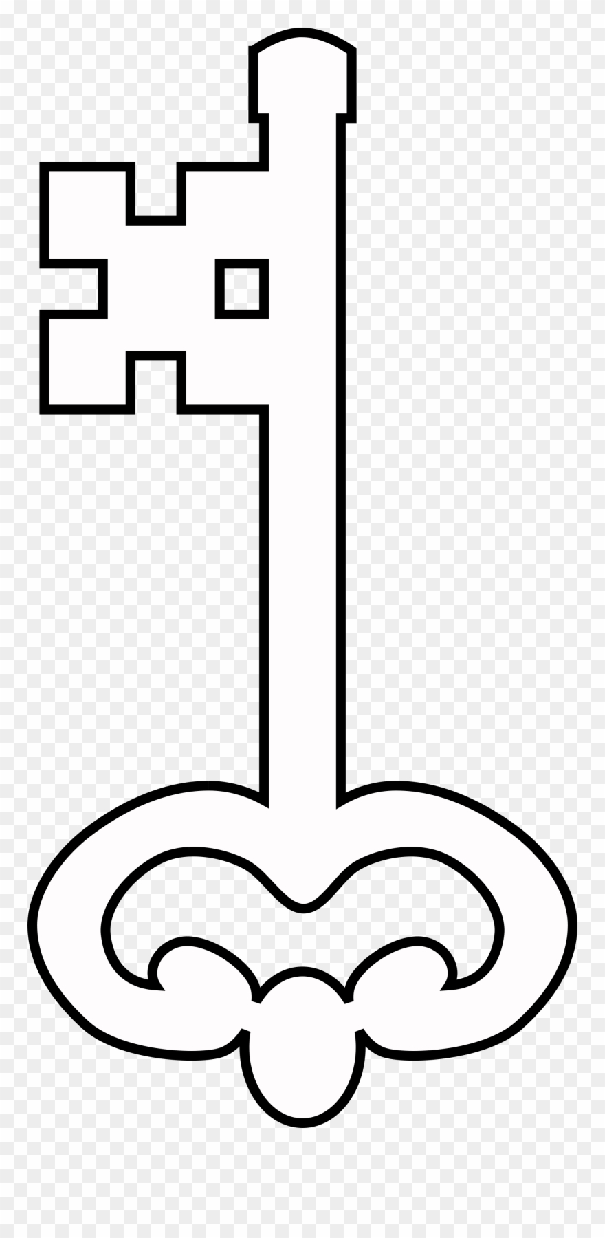 Open - Key Clip Art Outline - Png Download