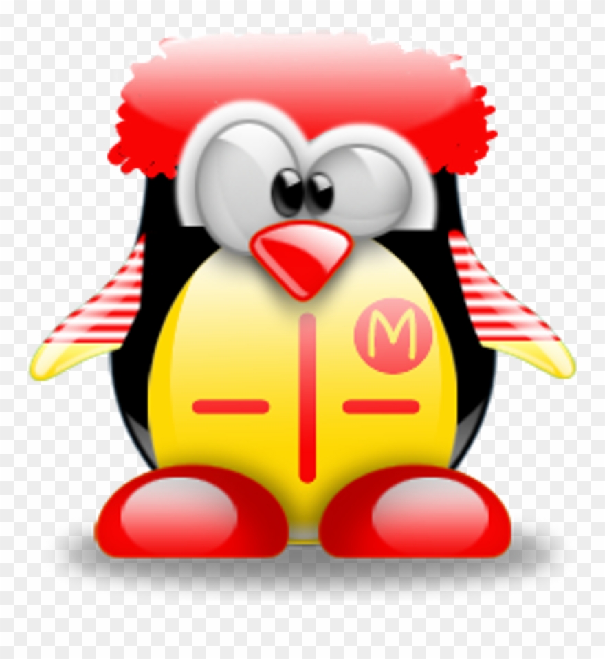 Tux Penguin Ronald Mcdonald Freetoedit - Tux Clipart