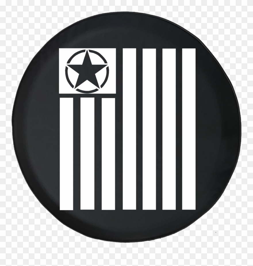 Tactical Military Star Vertical Freedom Flag Offroad - Jeep Clipart