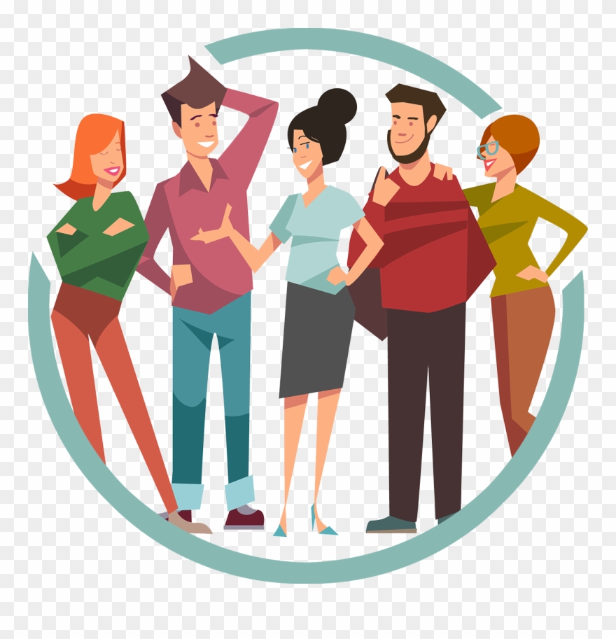 I Just Gained The Achievement With A Little Help From - Group Of Friends Talking Vector Clipart