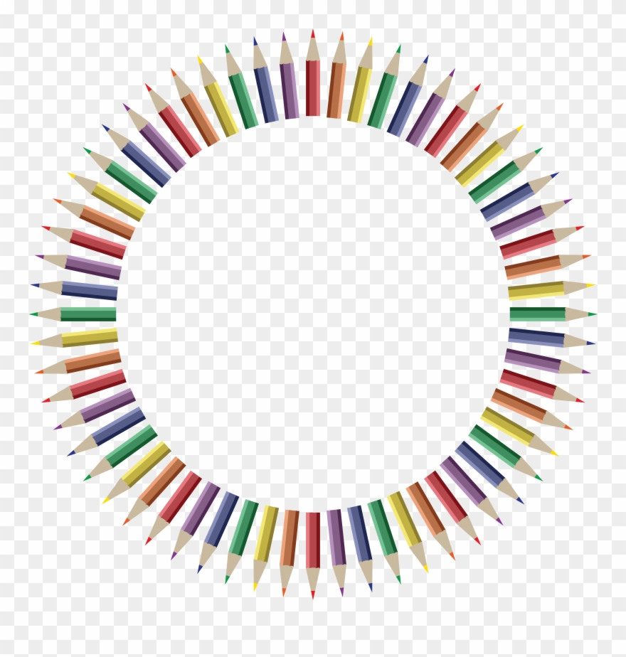 Free Clipart Of A Frame Of Colored Pencils - Wendy Wendy Four Coins - Png Download