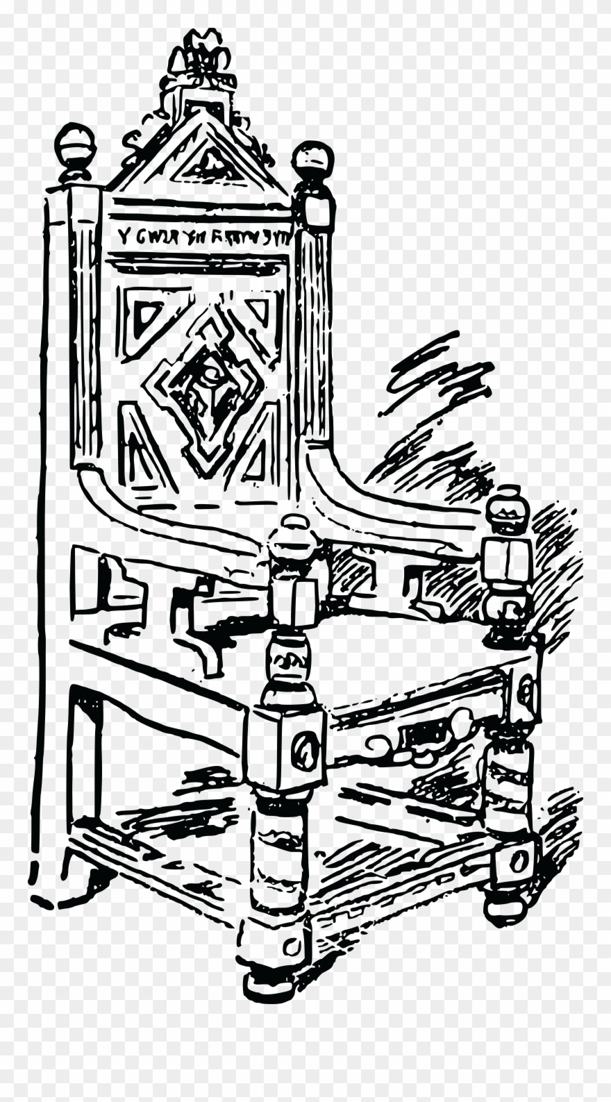 Free Clipart Of A Throne - Sketch Editor Col Or Poem Book - Png Download