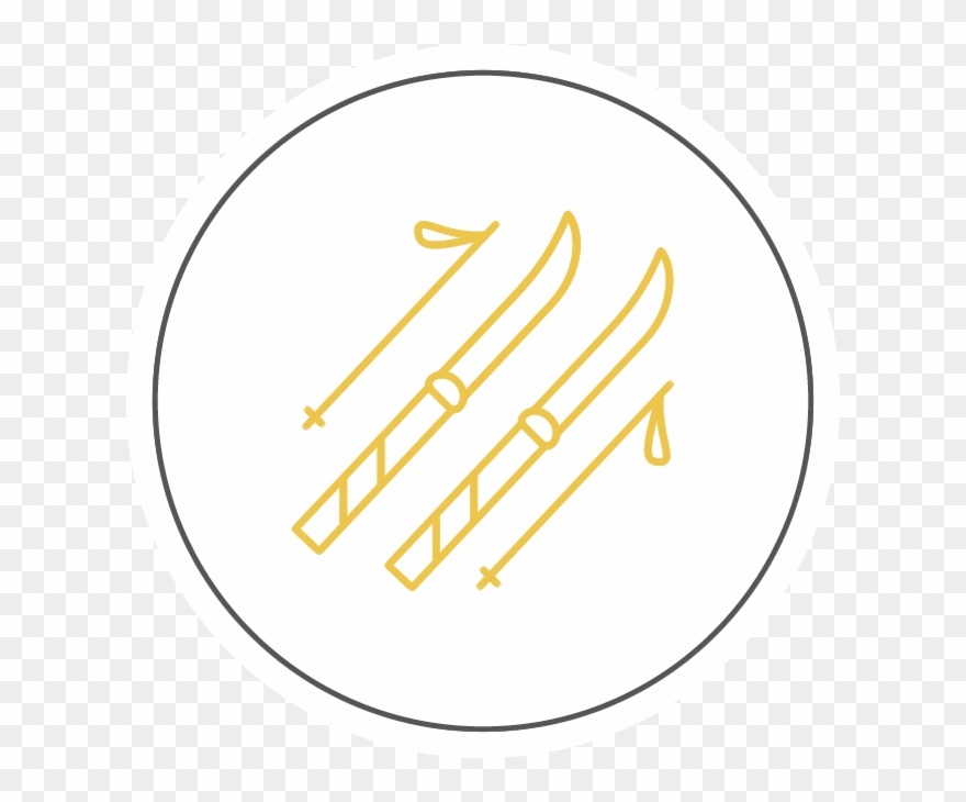 Icon Ski - Circle Clipart