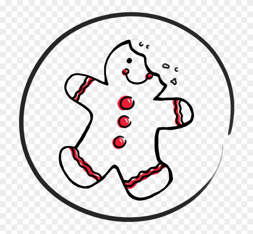 Holiday-themed Cocktails & Bites - Line Art Clipart