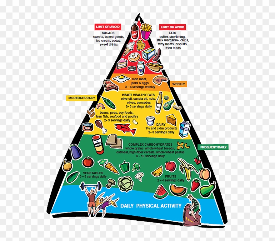 Heart Healthy Food Pyramid Clipart