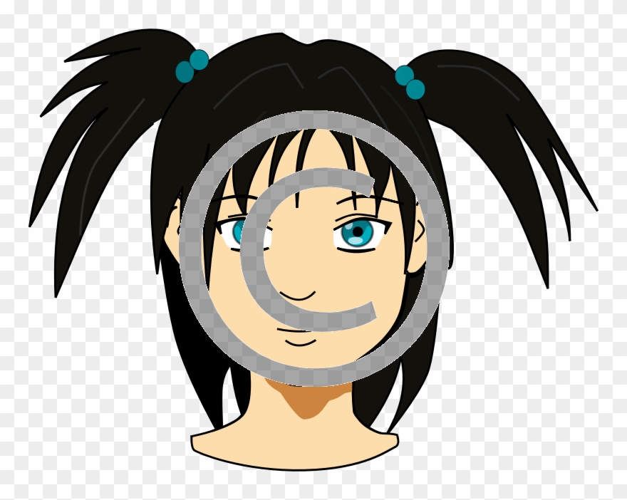Girl With Pigtails - Girl Face Clipart - Png Download
