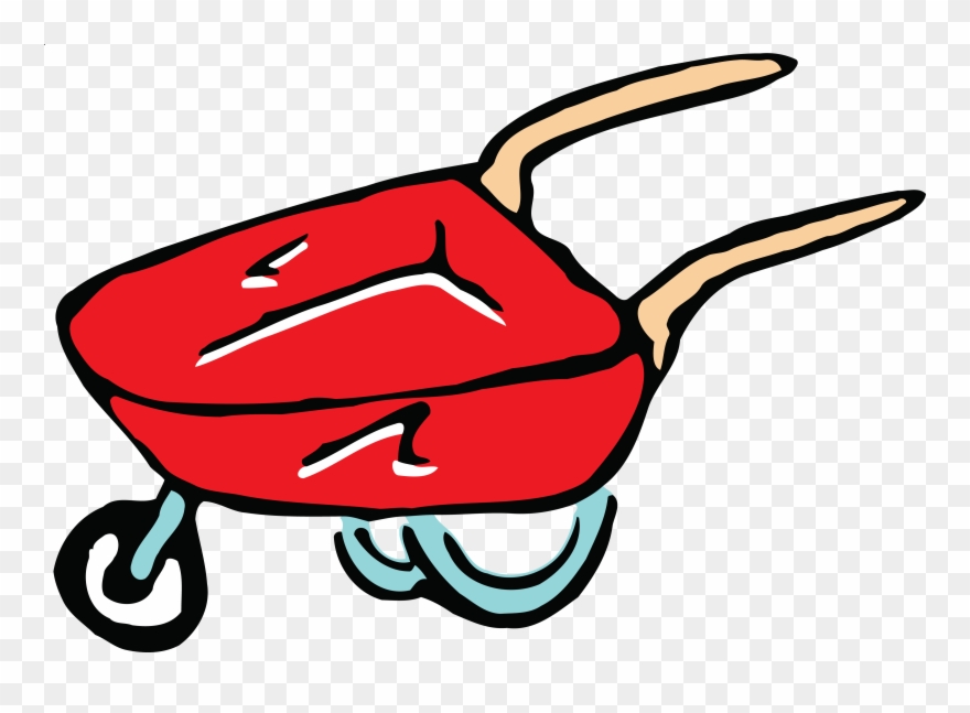 Free Clipart Of A Wheelbarrow - Garden Tools Clip Art - Png Download