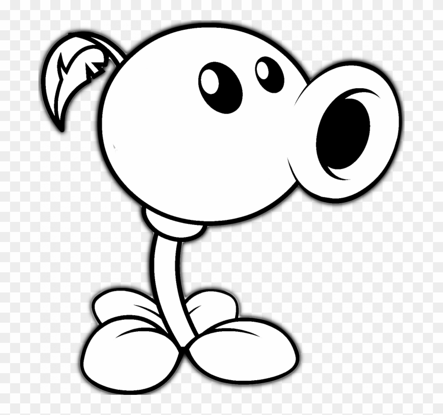 Plants Vs Zombies 2 Coloring Pages Peashooters - Plants Vs Zombies Para Colorear Lanzaguisantes Clipart