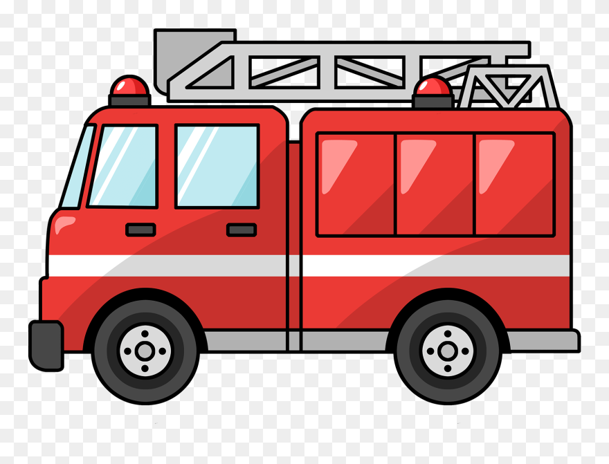 Fire Truck Clipart - Cartoon Fire Truck Png Transparent Png