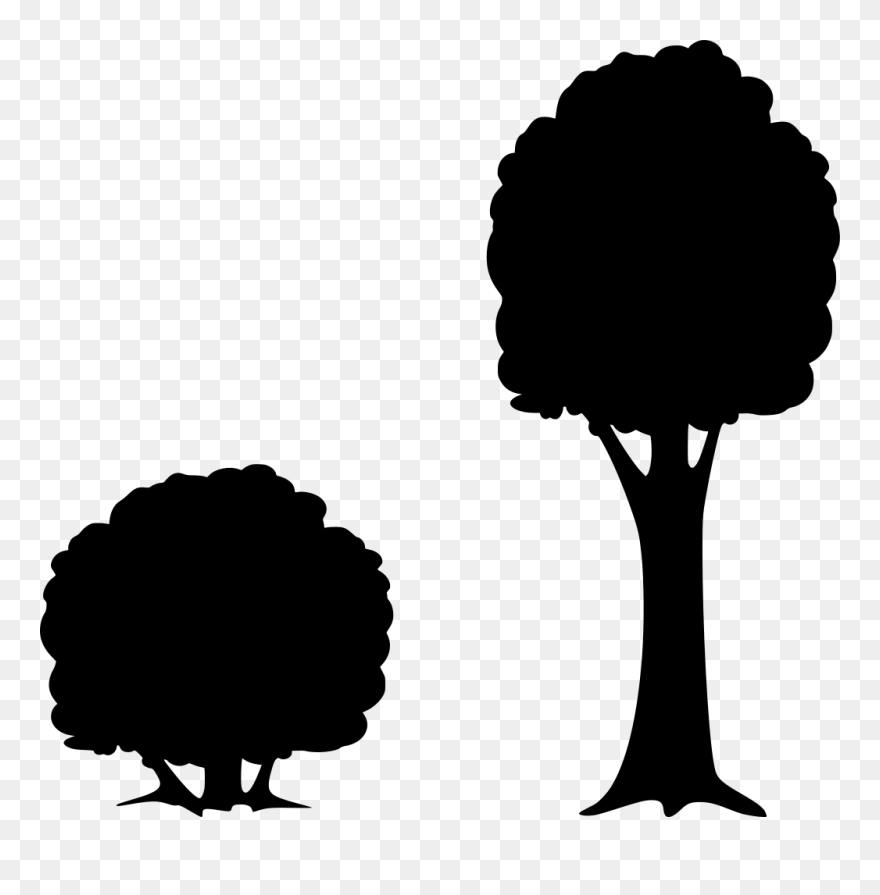 Bush Silhouette Clipart - Png Download