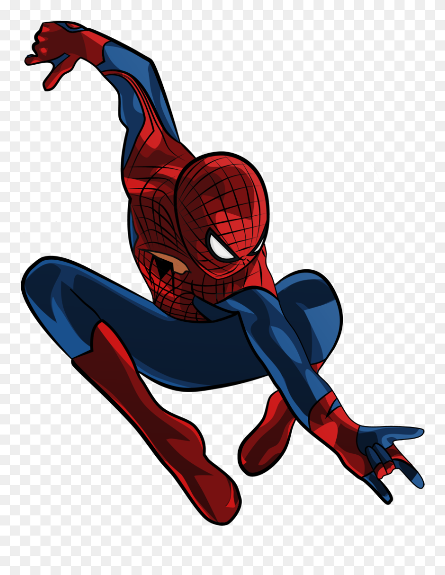 Number 4 Clipart Spiderman - Cartoon Amazing Spider Man - Png Download