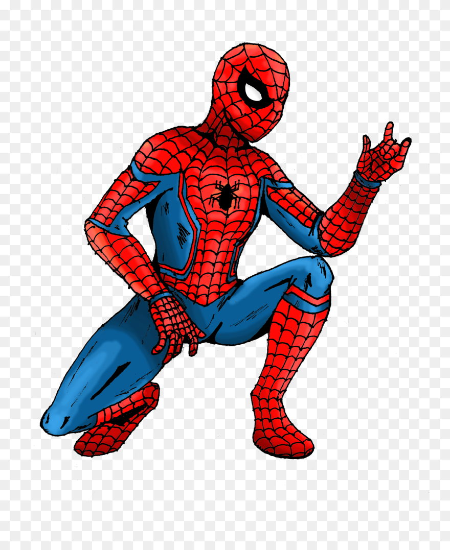 Old Classic Spiderman Costume Png Clipart - Spiderman Clipart Png Transparent Png