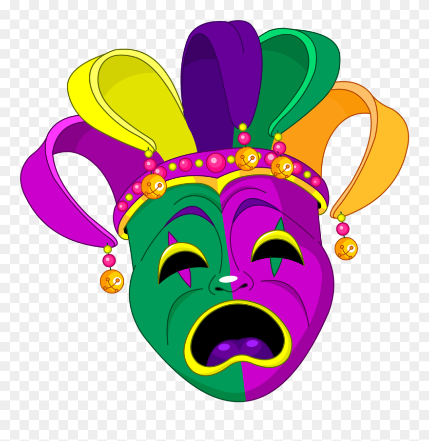 Mardi Gras Clipart Let The Good Times Roll, Picture - Mardi Gras Mask - Png Download