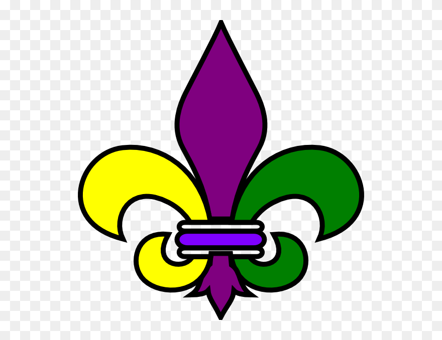 Mardi Gras Clipart - Fleur De Lis Clip Art - Png Download