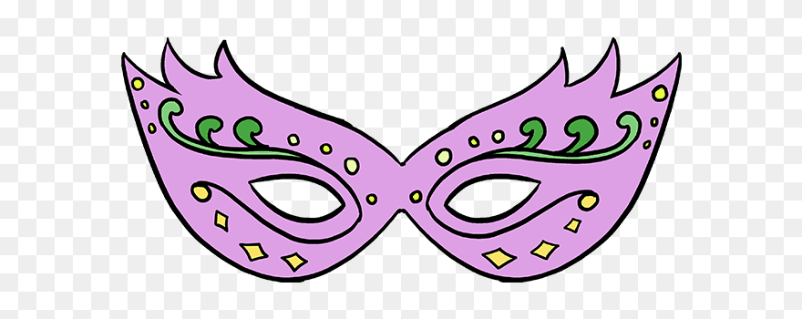 How To Draw Mardi Gras Mask - Mardi Gras Mask Drawing Clipart