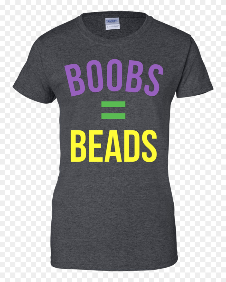 Mardi Gras Boobs Equals Beads Apparel Clipart , Png - Active Shirt Transparent Png