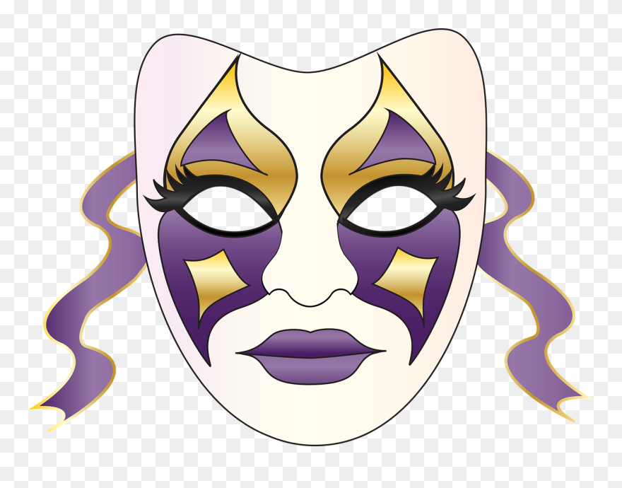 Mardi Gras Face Clipart Png Transparent Png
