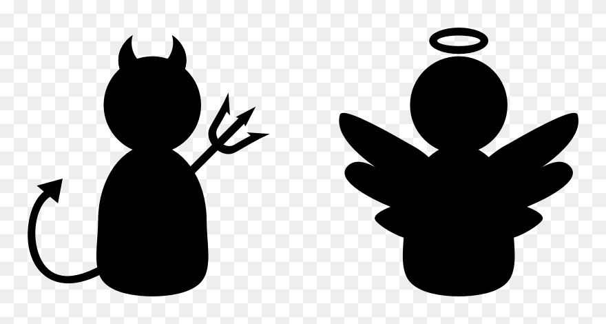 Angel And Devil Clipart - Png Download