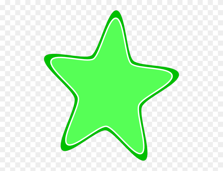 Rounded Star Svg Clip Arts - Stars Clipart Green - Png Download