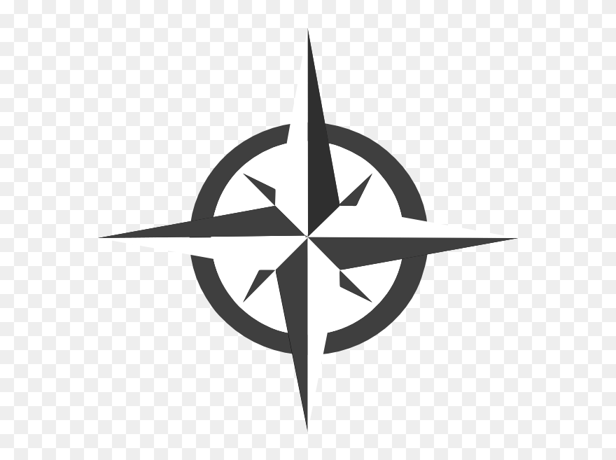 Nautical Star Symbol Clip Arts - Blank Compass Rose - Png Download