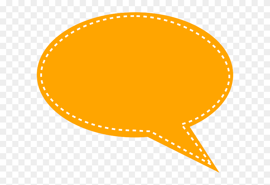 Orange Clipart Bubbles - Speech Bubble Clipart Orange - Png Download