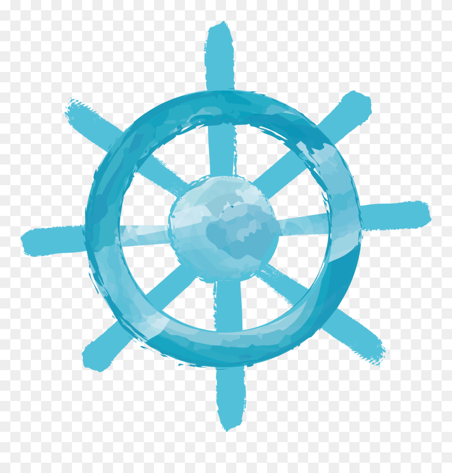Transparent Water Circle Png - Ship Wheel Vector Border Clipart