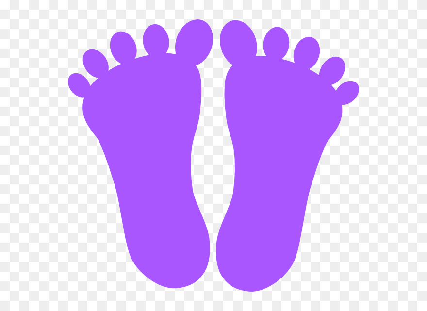 Purple Footprint Clipart - Png Download