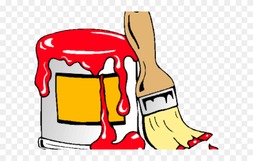 Cartoon Paint Brush Clip Art - Png Download