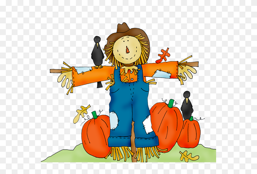 Transparent Fall Festival Clipart - Scarecrow And Pumpkin Clipart - Png Download