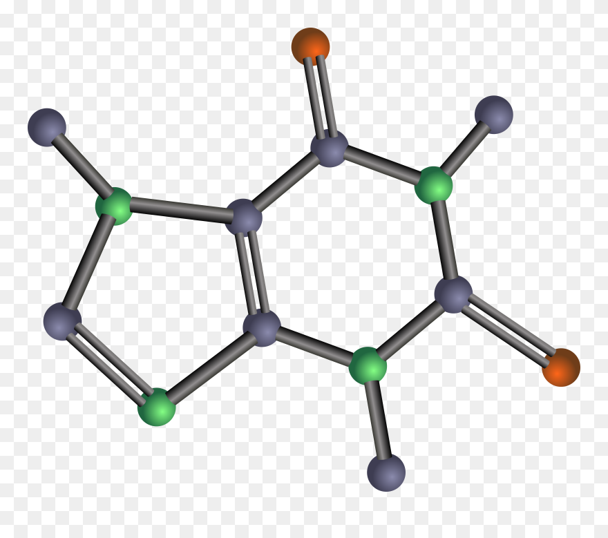 Caffeine Molecule Icons Png - Molecule Clipart Transparent Png