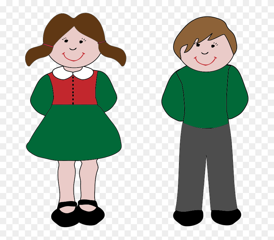 Clipart Boy And Girl Openclipart - Boy And Girl Clipart Png Transparent Png