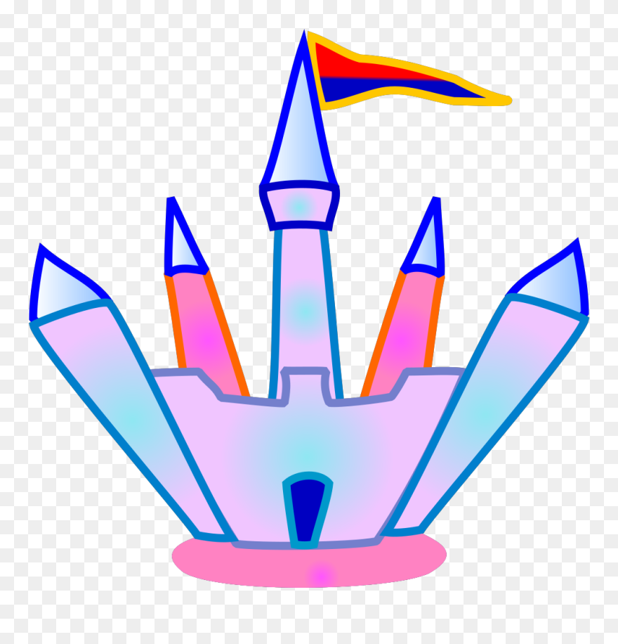 Blue And Pink Crystal Castle Svg Clip Arts - Png Download
