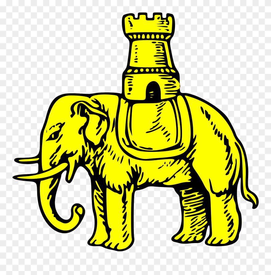 Elephant On A Coat Of Arms Clipart