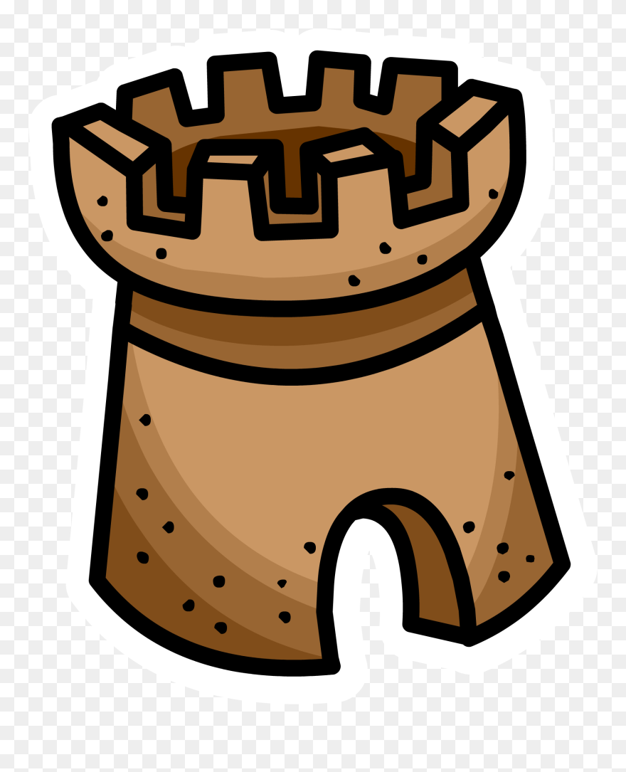 Sand Castle Clipart Sable - Club Penguin Sand Castle - Png Download