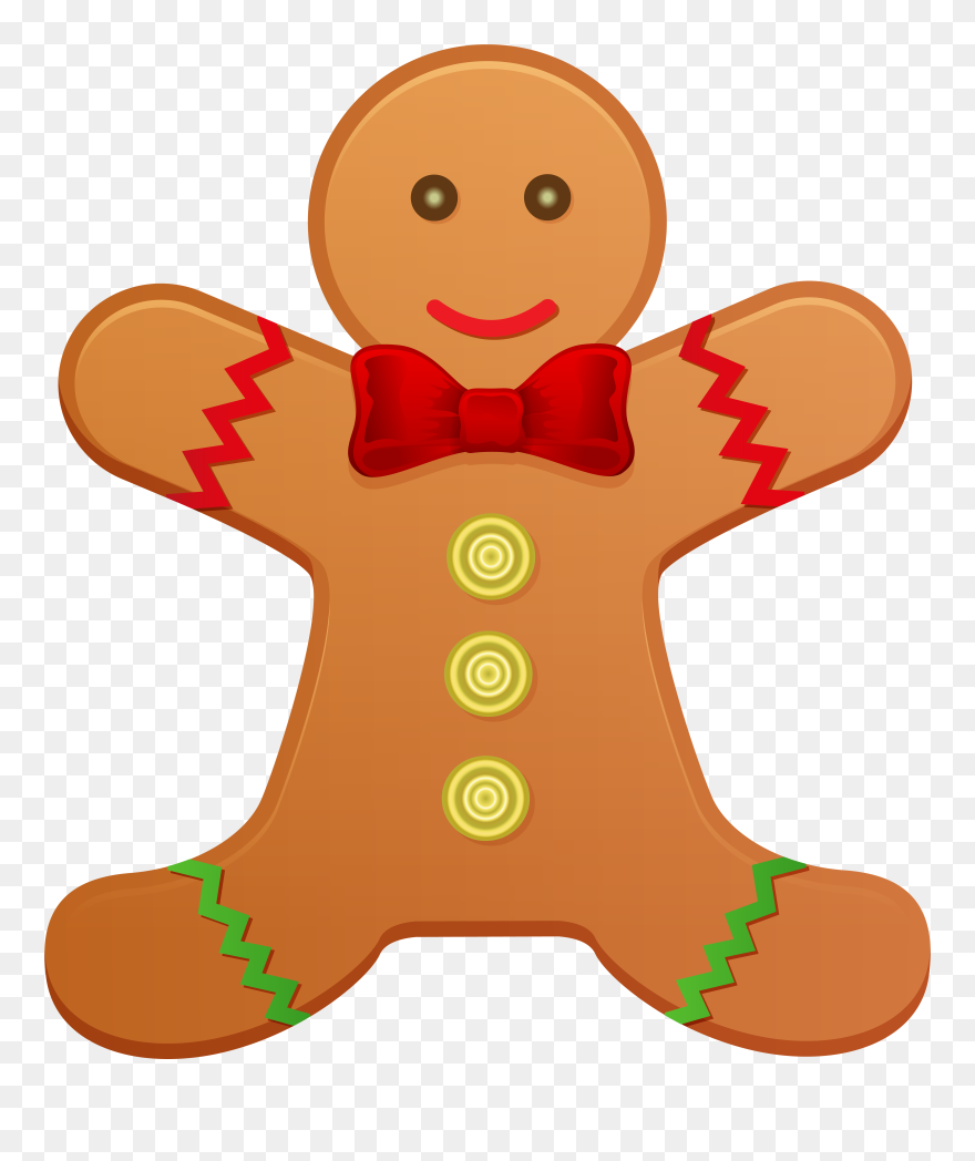 Gingerbread Man Clipart Transparent - Png Download