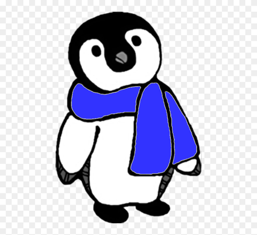 Penguin With A Scarf Clipart