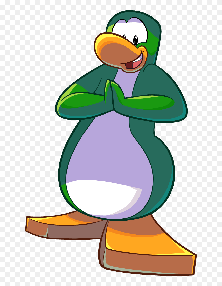 Club Penguin Green Penguin Clipart , Png Download - Club Penguin Penguin Cutout Transparent Png