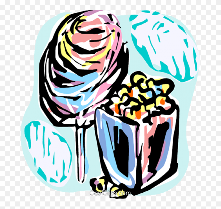 Cotton Candy Clip Art - Png Download