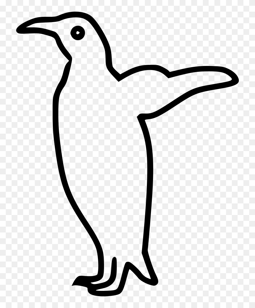 Penguin Clip Art Line Art Silhouette Cartoon - Adã©lie Penguin - Png Download
