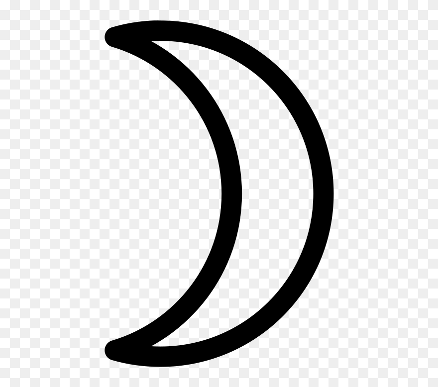 Moon Symbol Crescent Svg Clip Arts - Png Download