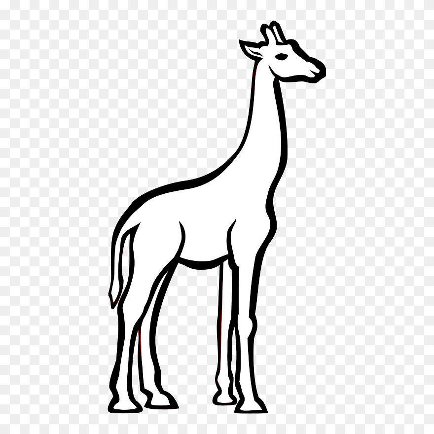 Giraffe Clipart - Giraffe In Art Drawing - Png Download