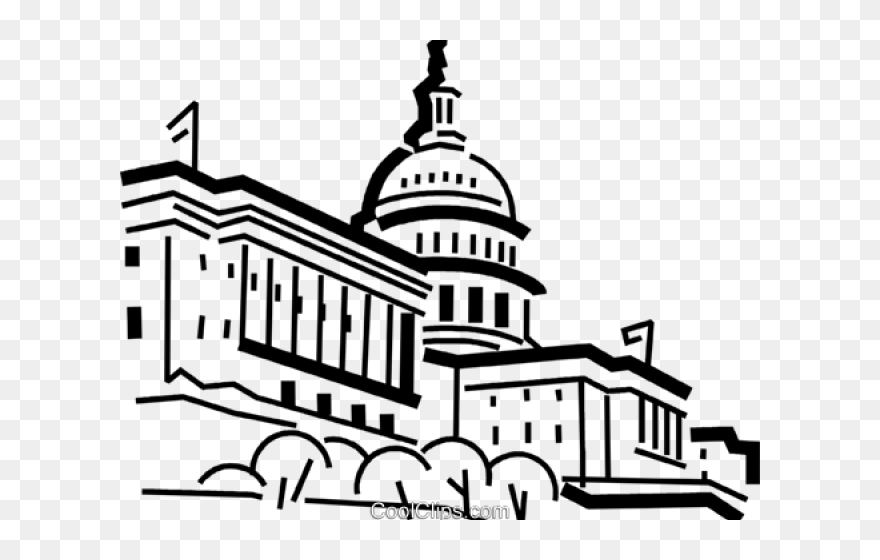 Capitol Building Clip Art , Png Download - Washington Dc Line Art Transparent Png