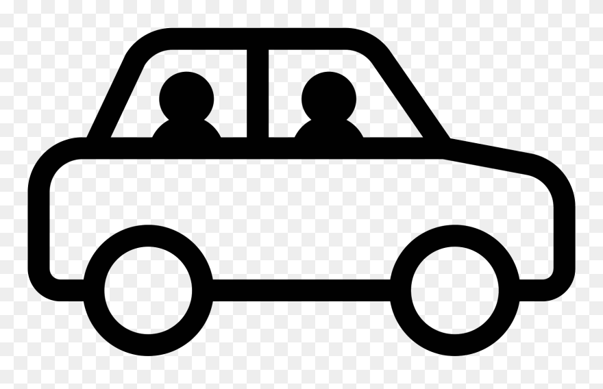 Car Wash Building Clipart Clip Black And White Car - Car Icon Side View - Png Download