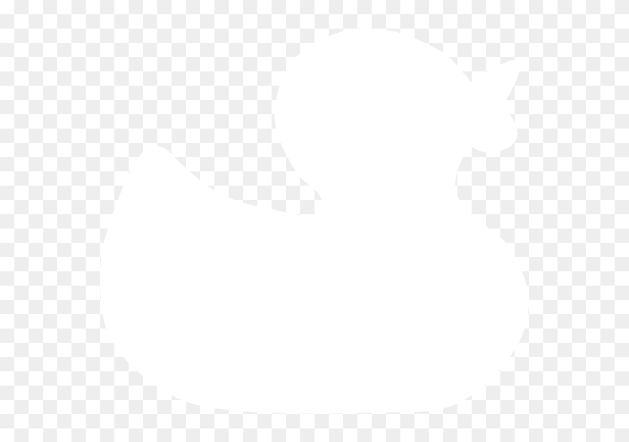 White Duck Silhouette Png Vector Clipart