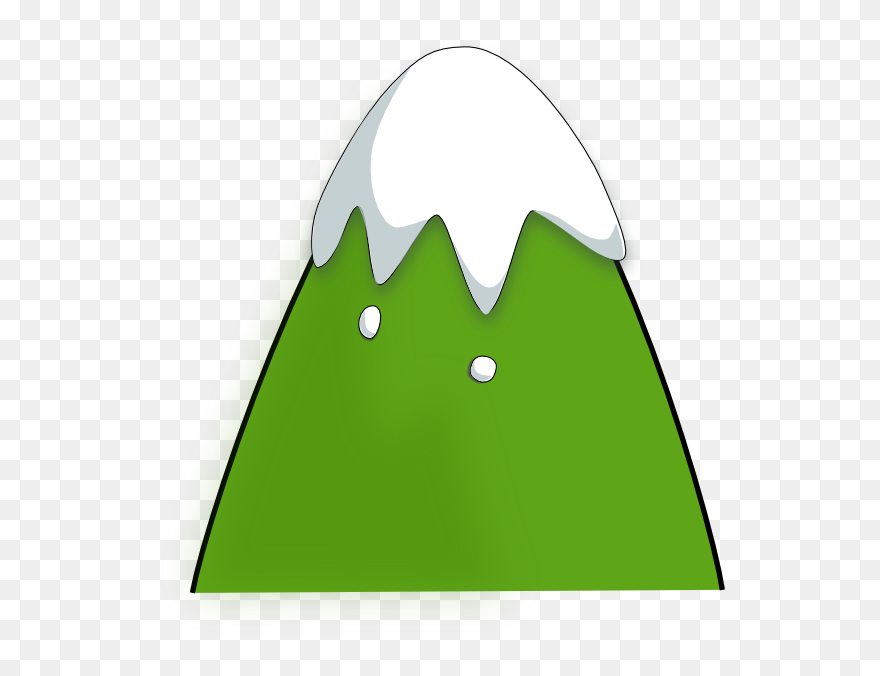 Mountain Outline Green Clip Art At Clker - Green Mountain Clipart - Png Download